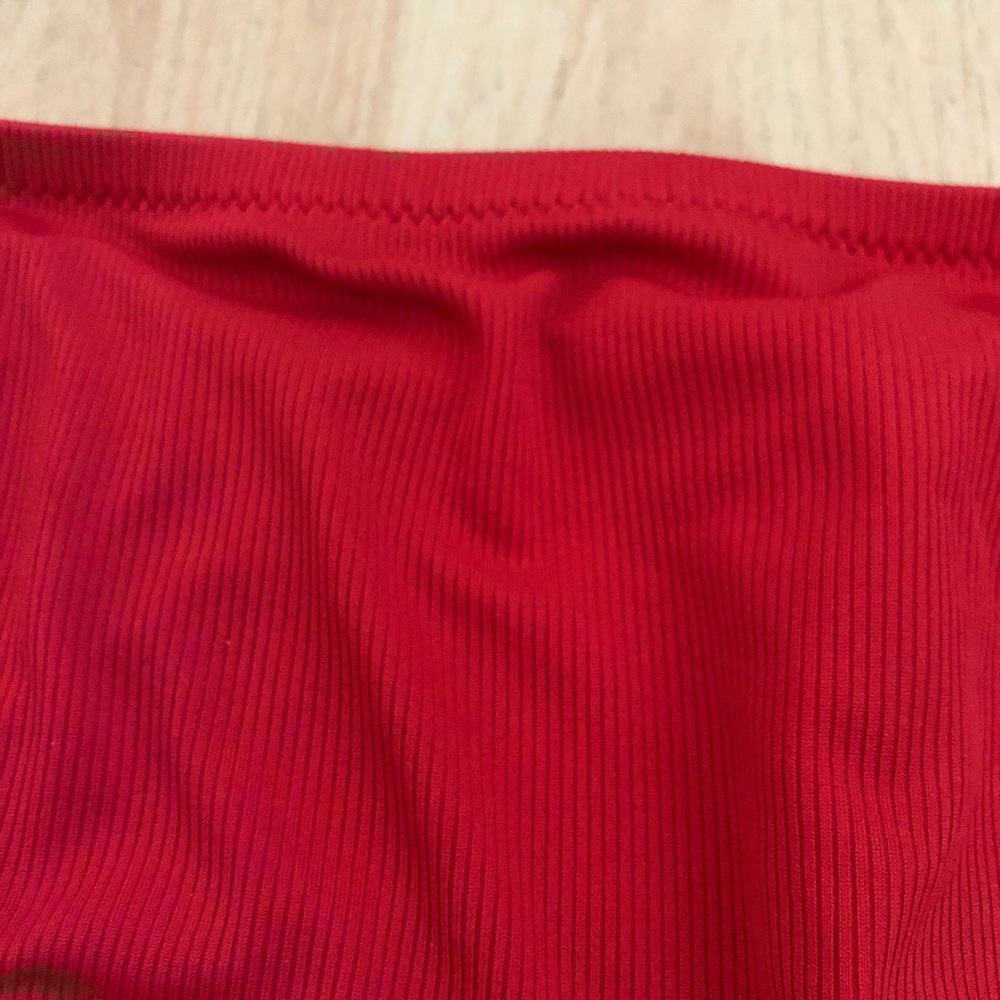 Shade & Shore | Basic Red Ribbed Bikini Bottom - Picture 3 of 5